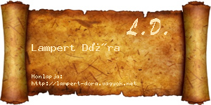 Lampert Dóra névjegykártya